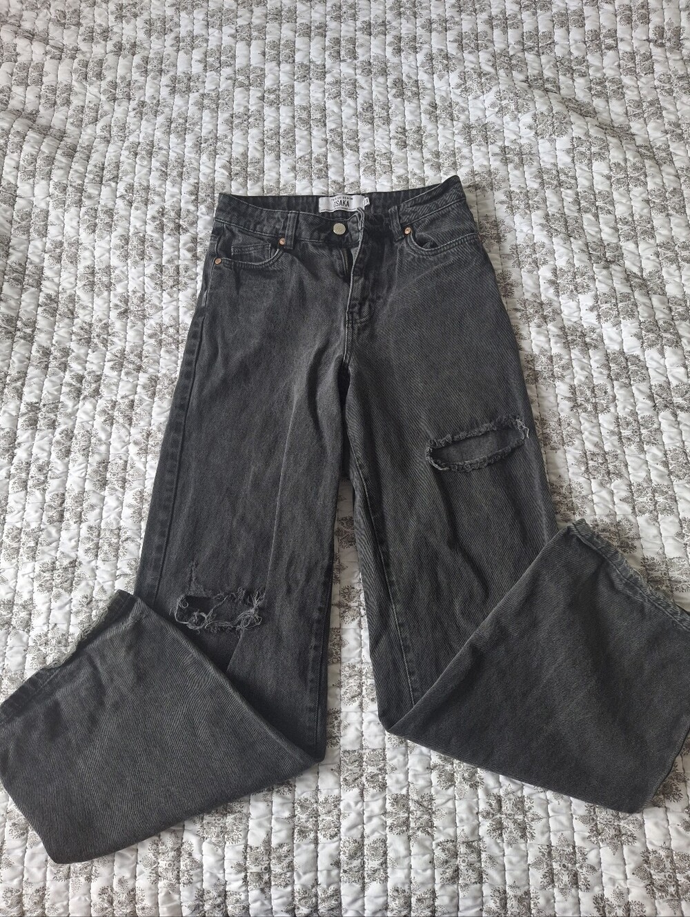 3-Piece Clothing Lot: 2 Pairs of Jeans & Black Top
